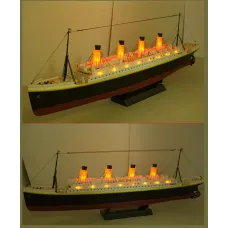 NQD 757 1/325 2.4G 80cm Simulation Titanic RC Boat Electric Ship Model with Light RTR Toys