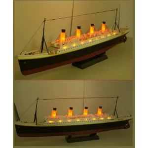NQD 757 1/325 2.4G 80cm Simulation Titanic RC Boat Electric Ship Model with Light RTR Toys
