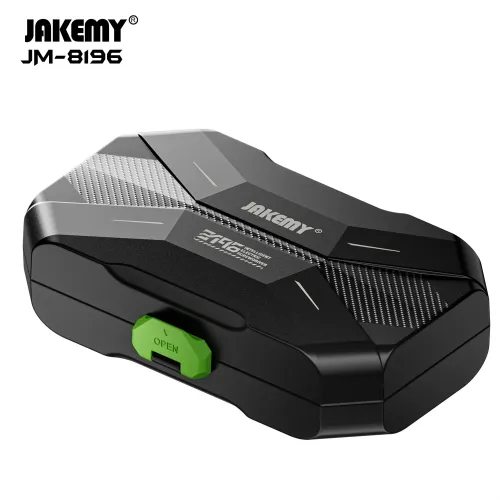 JAKEMY 8196 High Efficiency Patented Design Electric Screwdriver with 360 Shadowless Lighting 1500mah PD Charge Battery 4 Adjustable Gears 30 Screwdriver Bits Perfect for Home Appliances and Electronic Repairs