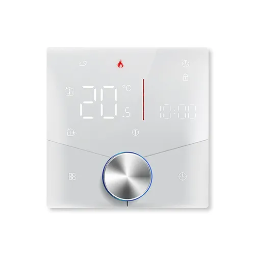 MoesHouse Tuya WIFI Smart Knob Thermostat Gas Boiler Heating Remote Controller LCD Display Mobile Phone APP Control Touch Screen Work with Alexa Google Assistant
