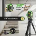 Huepar HM03CG Laser Level 3x360 Self Leveling Rechargeable Green Laser Cross Line 3D 12 lines Level Tool Magnetic Mount IP54