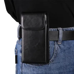 Business Casual Magnetic Universal Mobile Phone Waist Bag Leather Belt Clip Phone Holster Pouch Cover