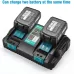 18V 3A Quick Charger for Makita Batteries Compatible with BL1415 BL1830 BL1850 100-260V US/EU Plug Lightweight and Portable
