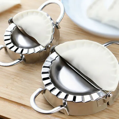 Stainless Steel Pastry Tool 2x Dumpling Maker Mould + Flour Ring Cutter 3pcs/Set