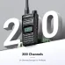 TYT TH-8R 5W Portable Walkie Talkie Dual Band VHF UHF Two Way Radio DOT-MATRIX LCD 200 Channels VOXs Emergency Alert CTCSS DCS for Long Distance Communication