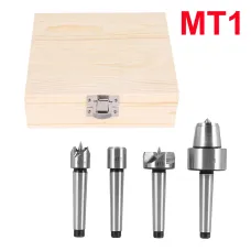 MT1 MT2 Wood Lathe Drive Spur Cup Set High Precision 0.005mm Accuracy 45 Steel Construction Includes Spur Driver Center Cupped Dead Center Liver Center for Wood Metalworking