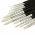 12 Pcs/Lot Paint Brush Different Size Black Short Rod White Nylon Hair Oil Painting Brushes Watercolor Acrylic Art Drawing Brush Tools
