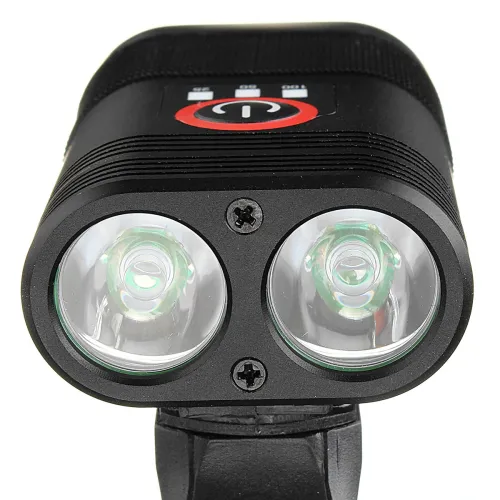 3000LM Double LERechargeable Bicycle Head Light Bike Type-Lamp+Rotating Mount Headlamp