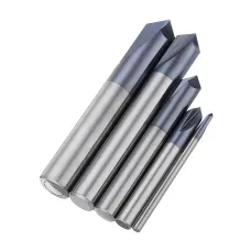 Drillpro 2 Flutes 90 Degree 2-12mm Carbide Chamfering Cutter End Mill HRC45 Milling Cutter