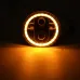5.75'' 75W 6000K DRL Amber Halo Angle Eyes Projector LED Round Headlights Low/High Beam Turn signal Light